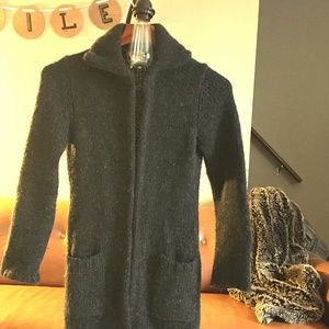 J. Crew Alpaca Wool Long Sweater / Car Coat XS